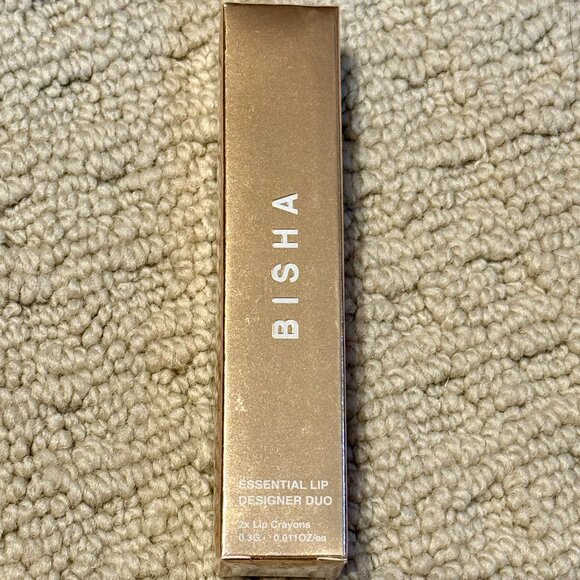 2 New Bisha Essential Lip Designer Duo Lip Crayons San Tropez/St. Barths - Picture 1 of 2
